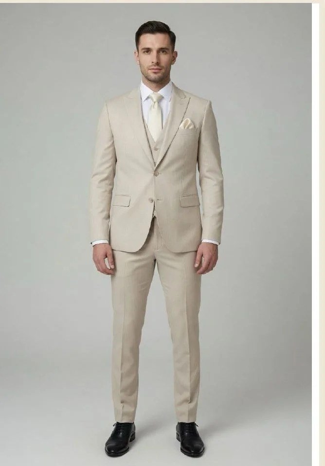 The Sandringham cream three-piece suit